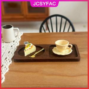 JCSYFAC 1pcs Dollhouse Miniature pháp Retro cốc cà phê tấm Mô hình nhà búp bê mini chơi đồ nội thất nhà bếp phụ kiện cảnh trang trí