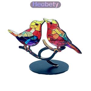 Heabety Màu Acrylic Chim Trên Chi Nhánh Máy Tính Để Bàn Đồ Trang Trí Hai Mặt Nhiều Màu Phong Cách Chim Thủ Công Bức Tượng Máy Tính Để Bàn Đồ Trang Trí