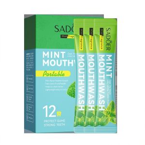 SADOER Mouthwash Peach/Mint/Lemon Fruity Mouthwash Cleansing Oral Care Disposable Portable