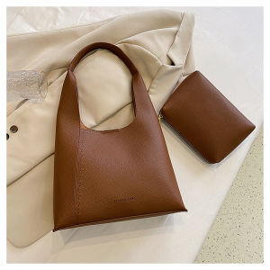 BJ32303 (2IN1) - LIGHTBROWN/KHAKI/DARKBROWN/BLACK TAS SLEMPANG HANDBAG WANITA FASHION IMPORT MODIS ELEGAN TERMURAH TERLARIS TERBARU BAGSTORE JAKARTA TAS BATAM LT2303