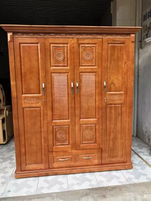 [Trả góp 0%] Tủ Quần Áo Gỗ Sồi Pháp 4 cánh - 1.8m TỦ quần áo bằng gỗ tủ áo phòng ngủ cao cấp