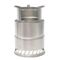Outdoor wood stove portable folding boiling water stove stainless steel camping picnic stove outdoor charcoal stove. 