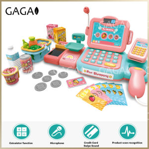 Eng. Version]Cashier with ScannerSoundMusicMicrophoneCalculator Grocery Toy for Kids