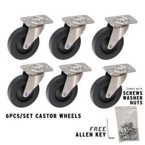 6PCS Set Castor Swivel Wheels for Car Creeper ONLY Mechanic Car Repair Garage Tool Equipment Papan Baring Bawah Kereta