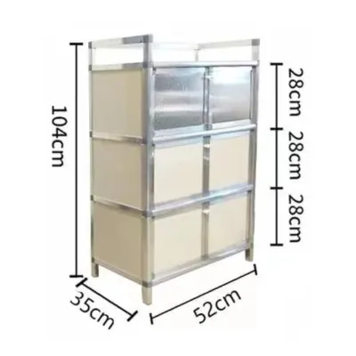 ตู้ครัวสแตนเลสตู้ครัวตู้อเนกประสงค์ 1/3 / 4Layers Storage Cabinet