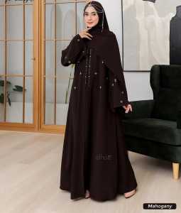Medina Abaya Gamis Abaya Mahogany Gamis Muslimah Elegan Pesta Gamis Syari Elegan Modern