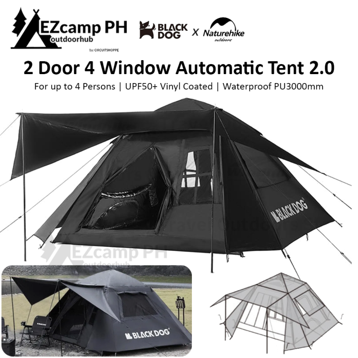 Black camping outlet tent