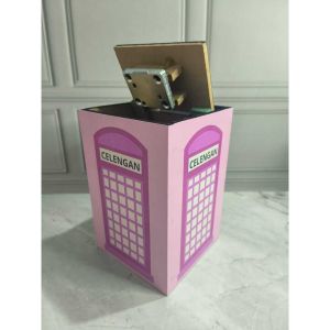 Celengan Anak Lucu Aesthetic Karakter Telepon buka tutup Edukatif Souvenir Atm Brangkas Mini Kunci