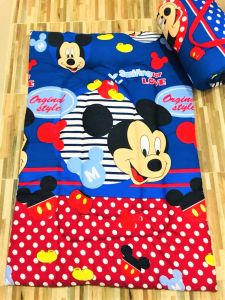 ที่นอนเด็กอนุบาล สายแปะฉีก มีหมอนในตัวถอดซักได้