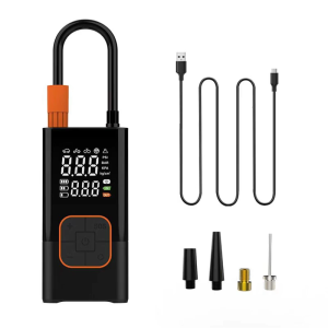 Bike Car Starting Device Jump Starters Digital Tire Inflator with LED Light for Unexpected Low Tire Pressure Situations