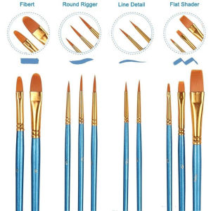 10pcs Paint Brushes Set Artist Painting Brush Acrylic Oil Watercolor Artist Drawing Tools Art Supplies Oil Paintbrush