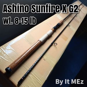 ของแท้ ราคาถูก ❗❗ คันเบ็ดตกปลา คันสปิ๋ว กราไฟท์ Ashino Sunfire-X-G2 Line wt. 8-15 lb เหมาะสำหรับ ตกปลาเกล็ด ตกสปิ๋ว Spinning