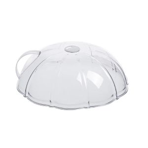 DCITZ Transparent Microwave Oven Cover Food-grade with Adjustable Air Holes Outdoor Bread Food Lid Convenient Dust-proof Microwave Splatter Cover Kitchen