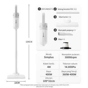 Simplus Vacuum Cleaner Penyedot debu 13000Pa Vacuum Cleaner 3in1 Daya Hisap Tinggi (Garansi Resmi 1 tahun/ COD)
