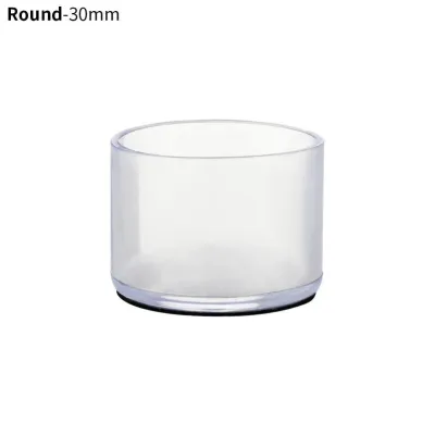 【Spot Express】16pcs 16/19/25/30MM PVC Chair Leg Cap Rubber Transparent White Feet Protector Pad Furniture Table Covers Round Bottom