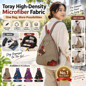 Large Capacity Casual Tote Bag 3 Way Convertible Backpack Shoulder Bag Toray High Density Microfiber Weekender Overnight Travel Bag