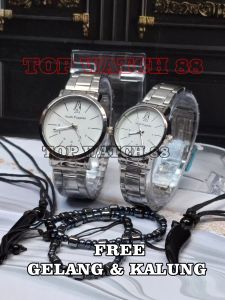 JAM TANGAN COUPLE HUSH PUPPIES RANTAI SEPAKET GELANG + KALUNG