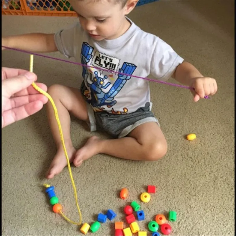 New Arrivel】Preschool Large Lacing Beads for Kids 50 Stringing