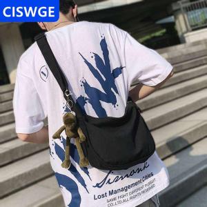 [COD] CISWGE AUTOPARTS Canvas Crossbody Túi công suất lớn hip-hop phong cách đường phố cho cả nam giới và phụ nữ