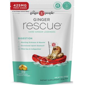 Kẹo Gừng the Ginger People GINGER RESCUE 30 INVIDUALLY 84g giảm buồn nôn đau bụng đầy hơi khó tiêu nhẹ ốm nghén của Mỹ