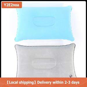 【Local shipping】 Inflatable Air Pillow Bed Sleeping Camping Pillow PVC Nylon Neck Pillow