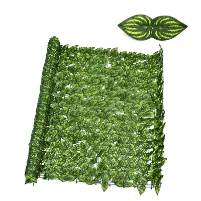 GROSIR DAUN PAGAR SINTETIS ARTIFICIAL 1 Meter x 3 Meter Daun Hias Ornamen Dekorasi Rumah Pagar Dinding Roll Daun Rambat Import Termurah Artificial Rumput Palsu Gulungan