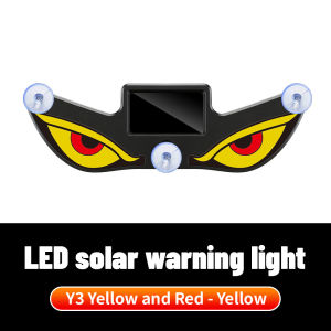 Solar Powered Demon Eye LED Type-C Charging Ambient Lamp Dynamic Blinking Warning Light for Car