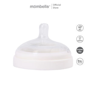 Mombella จุกนมสำรองขวดนมคอขวดกว้าง สีขาว  พร้อมจุกนมป้องกันโคลิก เหมาะสำหรับทารก