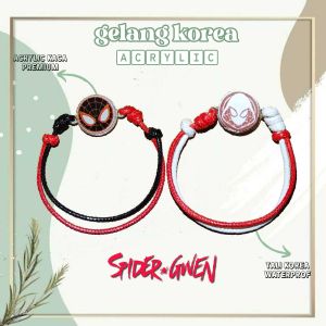 [GELANG] Spiderman Gwen Akrilik Kaca Tali Korea Anti Air