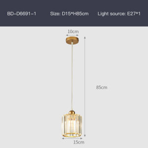 Nordic Modern Transparent Crystal Chandelier Ceiling Light LED Simple Living Room Pendant Light E27 base drop light Dining Minimalist Hanging Light Lamp NOCNEX