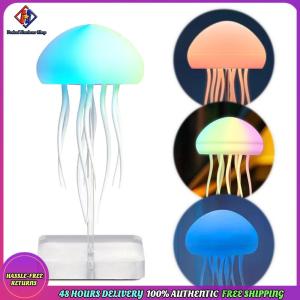 Vodool LED Gradient Jelly Fish Light with Base Jellyfish Dancing Leg Light Rechargeable Ambient Night Light for Home Decor