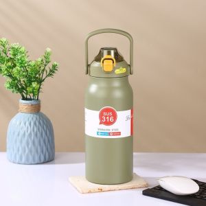 PRIMEPICKGLOBAL 1200ML Insulated Water Bottles Large Capacity 316 Stainless Steel Insulated Cup Fashion Portable Vacuum Mug for Gym Outdoor