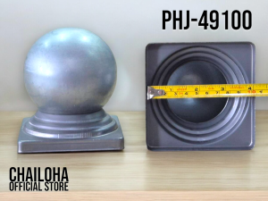 หัวเสา ราวบันไดเหล็กหัวกลม แบบฐานเหลี่ยม หลายขนาดตั้งแต่ 1" - 4" ชิ้นส่วนเหล็กดัด อิตาลี