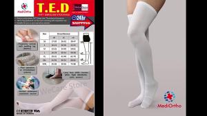 KKM Approved MEDIORTHO  Compression Stocking TED Anti Embolism Sock for Postnatal & DVT Care