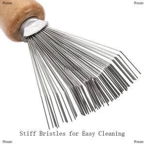 [COD] fhsav แปรงทำความสะอาดทรงกบดอกไม้สไตล์ญี่ปุ่นสำหรับการจัดดอกไม้แปรงทำความสะอาดคราดทำความสะอาดเข็มดอกไม้