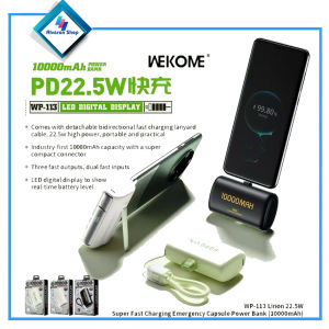 WEKOME WP-113 Linon 22.5W (10000mAh) Super Fast Emergency Capsule Powerbank