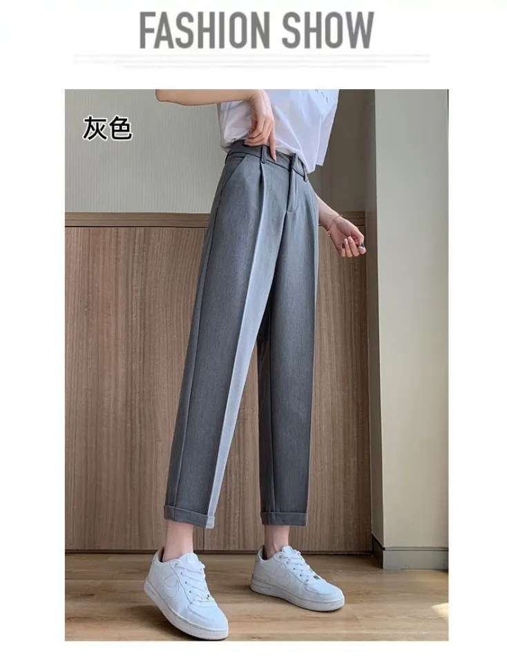 ins Large size Suit pants for women korean style new fashion high