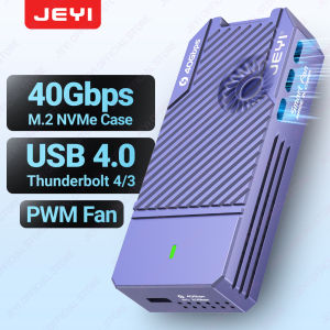 JEYI 40อะแดปเตอร์ Gbps USB 4.0ม. 2 NVMe SSD แบบ M2กับ Type-C 4.0เคสโซลิดสเตทไดรฟ์ใช้ได้กับ Thunderbolt 4/3 USB 3.2/3.1/3