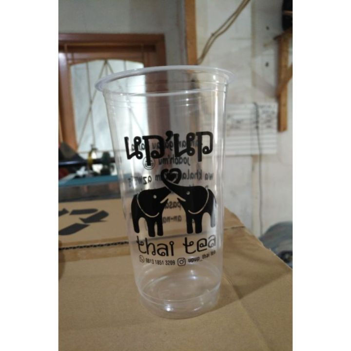 gelas cup 22 Oz 9 gram sablon logo gelas Thai Tea @1000pcs