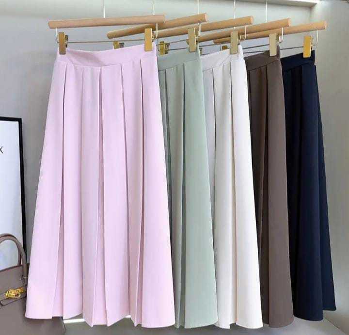 Rok Panjang Wanita Dewasa Remaja Model Baru Bahan Scuba Premium ...