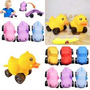 FUJIN High Elasticity Little Yellow Duck Squeeze Toy Decompression With Wheel Stretching Car Toys Interesting Elongate Dinosaur TPR Stretch Car Toy Children