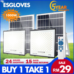 ESGLOVES 1000W lampu solar lampu raya solar outdoor waterproof Outdoor Lighting With Panel