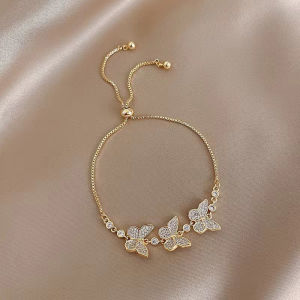 【Pharaoh🎀COD】Gelang Kupu-kupu Berlian Imitasi Gelang Rasa Canggih Unik Gelang yang Dapat Disesuaikan