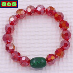 Vòng chuỗi đeo tay pha lê đỏ charm cẩm thạch vòng chuỗi phong thủy đá cẩm thạch