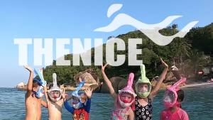 Child Full Face Diving Mask for Snorkeling Swimming Carton Dry Mask for Kids Boys Girls Summer Underwater Swimming Goggles