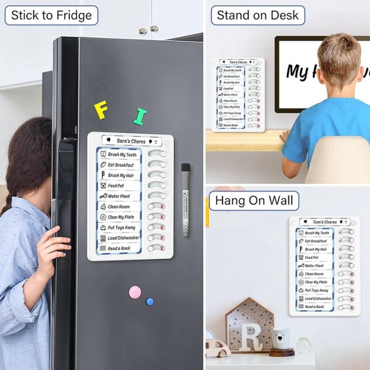 R7Erasable Chore Chart for Kids for Kids to Do List Routine Task ...