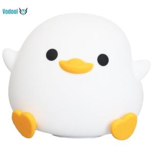 Silicone Duck Pat Night Light Atmosphere Light Eye Caring Cute Nursery Nightlight 7 Light Colors USB Rechargeable for Desk Decor [Vodool Official Center]