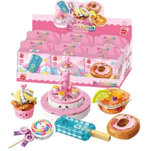Đồ chơi - QMAN - 35011 Bộ đồ chơi xếp hình mô hình Build & Fun- Sweetie Story lắp ghép đồ ăn