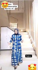 Gamis Abaya Nazwa Digital Printing: Desain Modern Tanpa Hijab