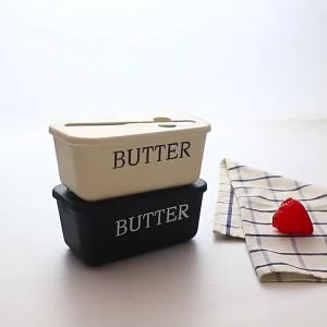 Butter Dish Plastic Storage Box with a Lid for Cheese and Butter Airtight Container that Keeps Contents Fresh Simple to Open and Clean a Compact Keeper for Fridge Shelves and Picnics